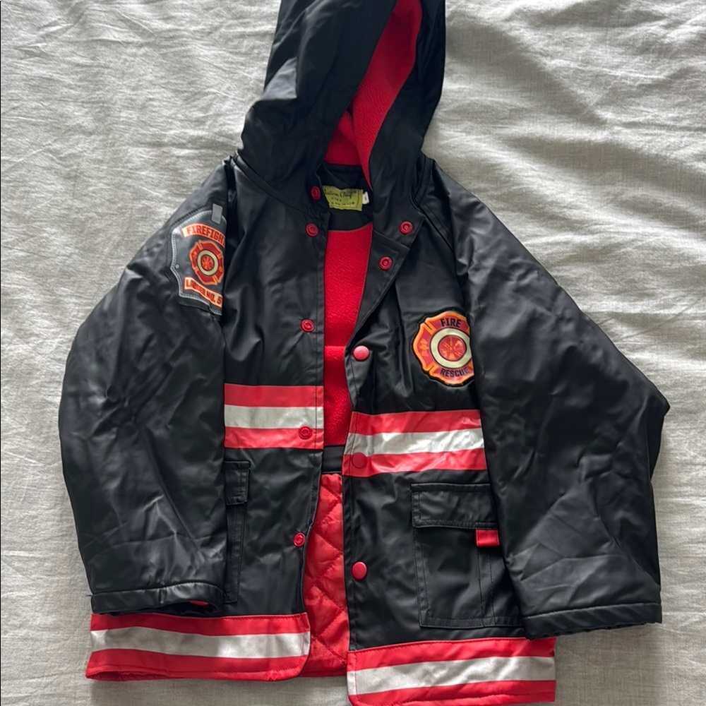 Western Chief Black and Red Firefighter Raincoat